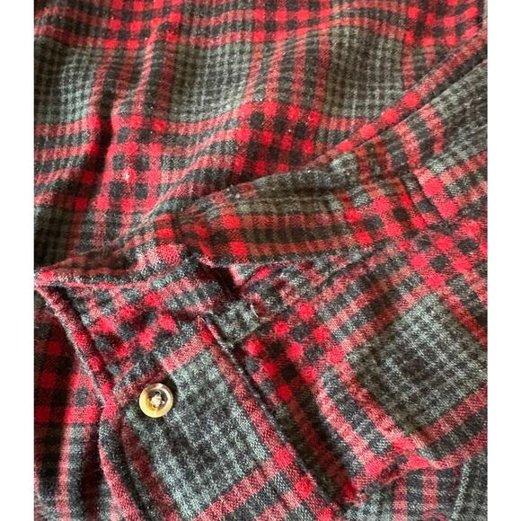 Pendleton wool trail shirt elbow patches plaid red size Medium men's - Picture 5 of 9